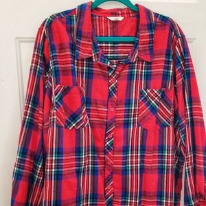 Button down plaid shirt